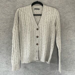 Brandy Melville gray cable knit wool  cardigan
